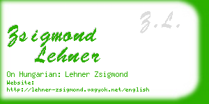 zsigmond lehner business card